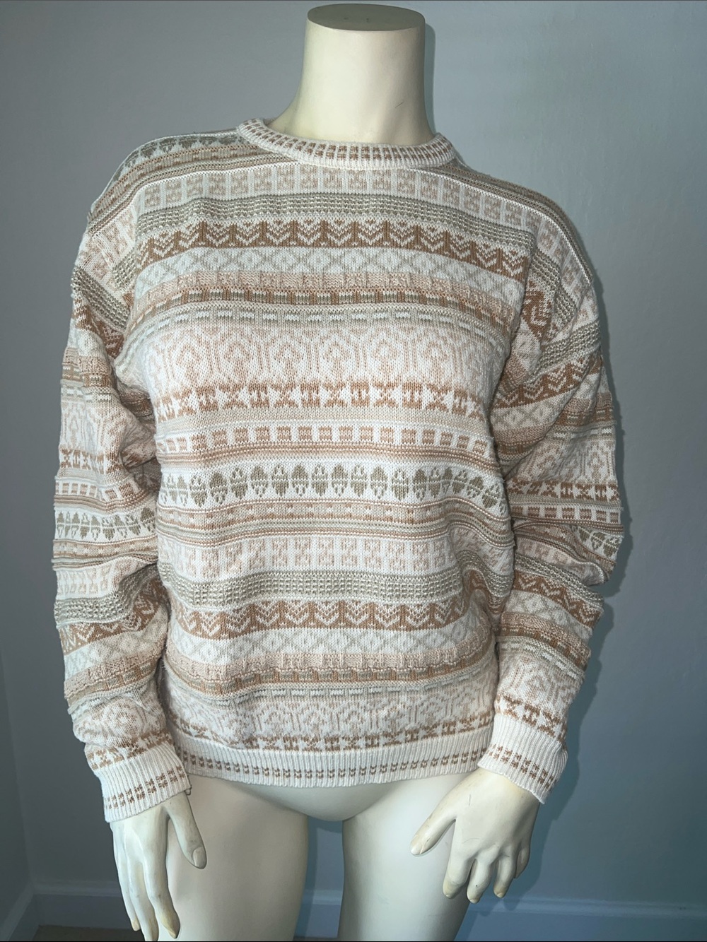 Winona Knits Cotton Sweater Vintage Cabincore Comfy Cottagecore. Size Large.